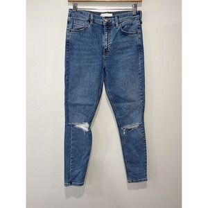 Topshop Jamie Women's Jeans, W29 L30, Blue Denim